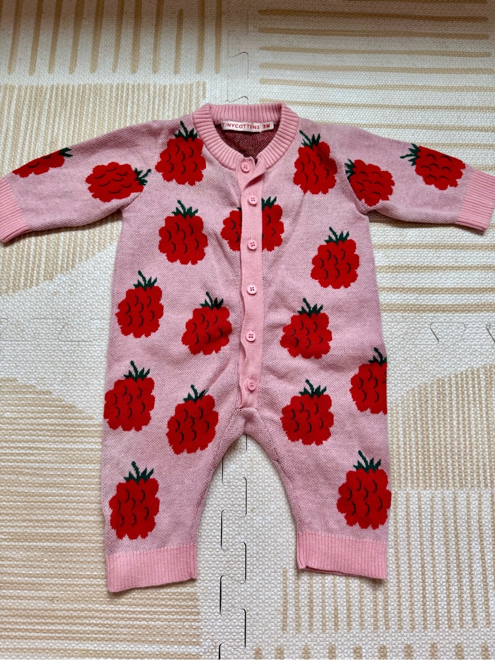 Tiny Cottons Pink Raspberry Knit One-Piece